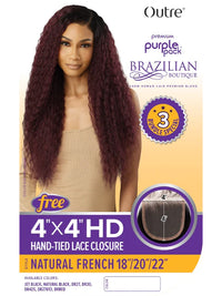 Thumbnail for Outre Premium Human Hair Weave Blend - Natural French 18