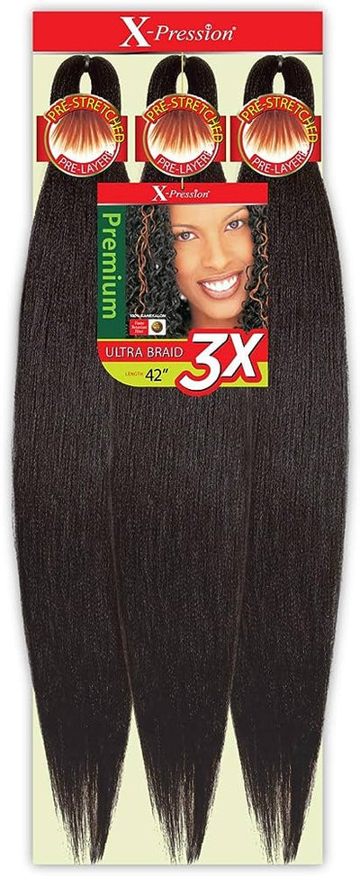 Outre Synthetic Hair Braids X-Pression Kanekalon 3X Pre Stretched Braid 42" - Elevate Styles