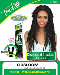 Thumbnail for Beshe 2x Distressed Faux Loc Crochet Braid C.DSLOC26 - Elevate Styles