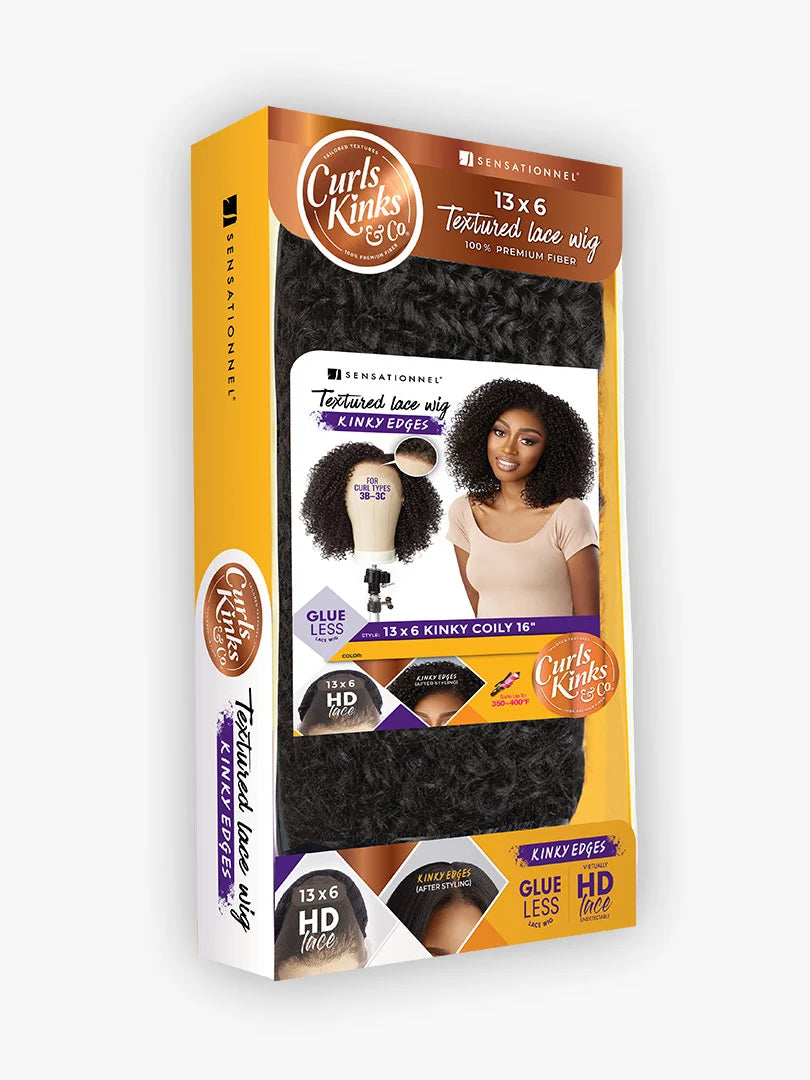 Sensationnel Curls Kinks & Co Kinky Edges 13x6 Kinky Coily 16" Lace Front Wig - Elevate Styles