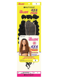 Thumbnail for Nutique Illuze HD Human Hair Multi Deep Weave Bundle + 4x4 Closure - Elevate Styles