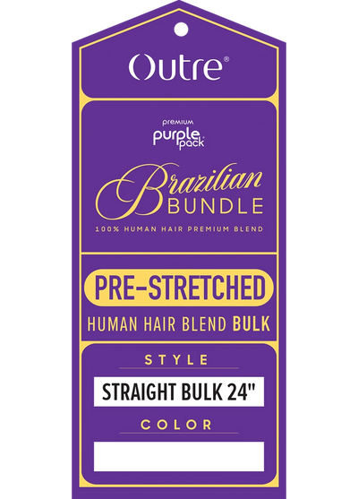 Outre Purple Pack Human Hair Blended Pre-Stretched Straight Bulk 24" - Elevate Styles
