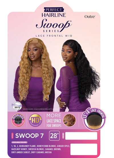 Outre Perfect Hairline Swoop Series Frontal Lace 13"x 4" HD Transparent Lace Front Wig Swoop 7 - Elevate Styles
