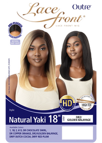 Thumbnail for Outre HD Lace Front Wig Natural Yaki 18