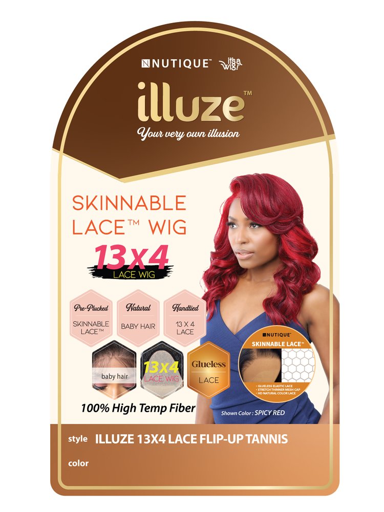 Nutique Skinable ILLUZE 13x4 Lace Flip Up Lace Front Wig Tannis - Elevate Styles