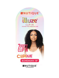 Thumbnail for Illuze Human Hair Mix 7 Piece Clip In Bohemian 18