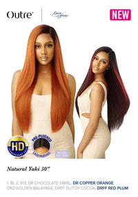 Thumbnail for Outre HD Pre-Plucked Lace Front Wig Natural Yaki 30 - Elevate Styles