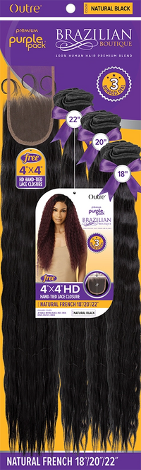 Thumbnail for Outre Purple Pack Brazilian Boutique Natural French 18