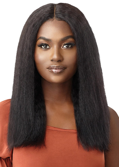 Outre MyTresses Gold Label 100% Unprocessed Blowout Collection HH Lace Front Wig Kinky Straight 20" - Elevate Styles