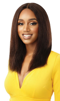 Thumbnail for Outre Daily Wig Human Hair Wet n Wavy Wig Natural Deep 16