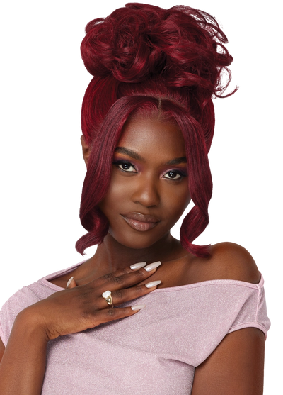 Outre Perfect Hairline Swoop Series Frontal Lace 13"x 4" HD Transparent Lace Front Wig Swoop 6 - Elevate Styles
