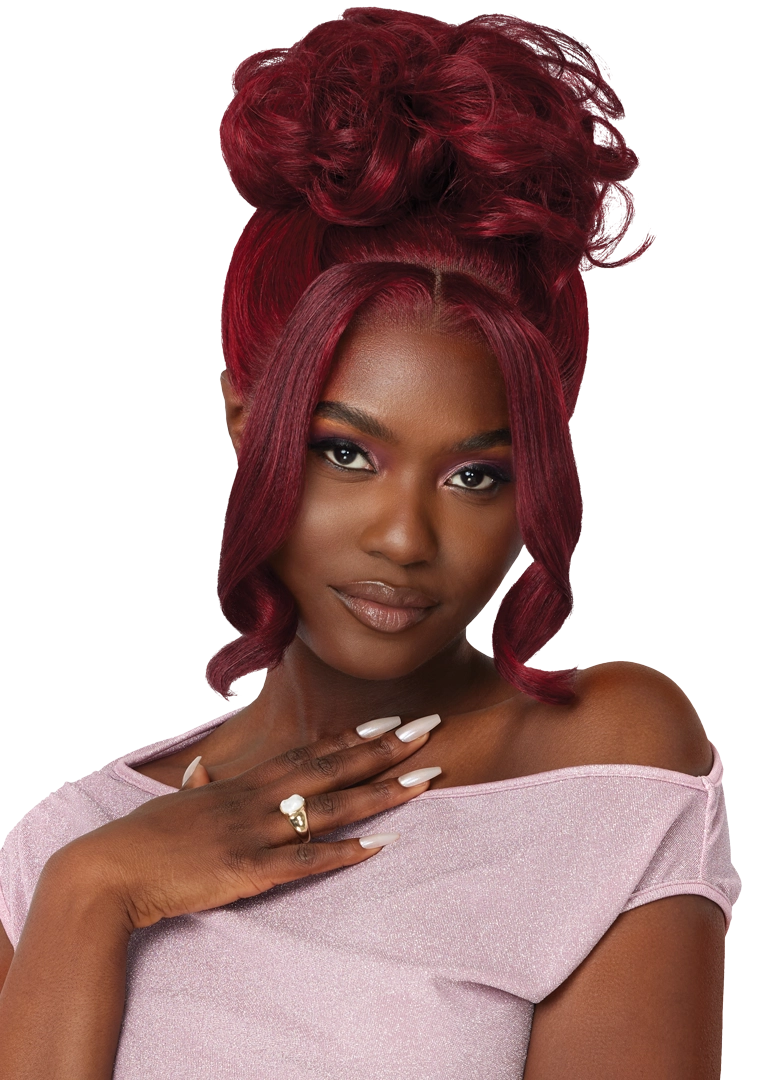 Outre Perfect Hairline Swoop Series Frontal Lace 13"x 4" HD Transparent Lace Front Wig Swoop 6 - Elevate Styles