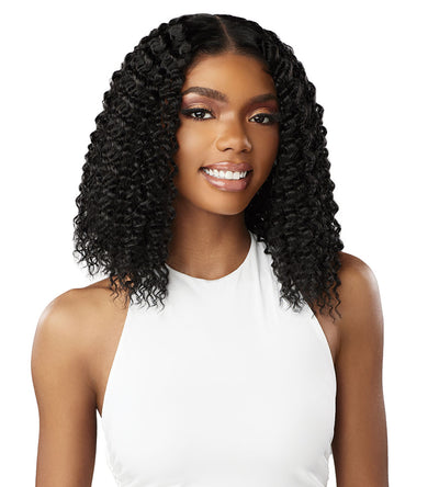 Sensationnel Butta Wet N Wavy Lace Front Human Hair Blended Lace Front Wig Water Wave 12"