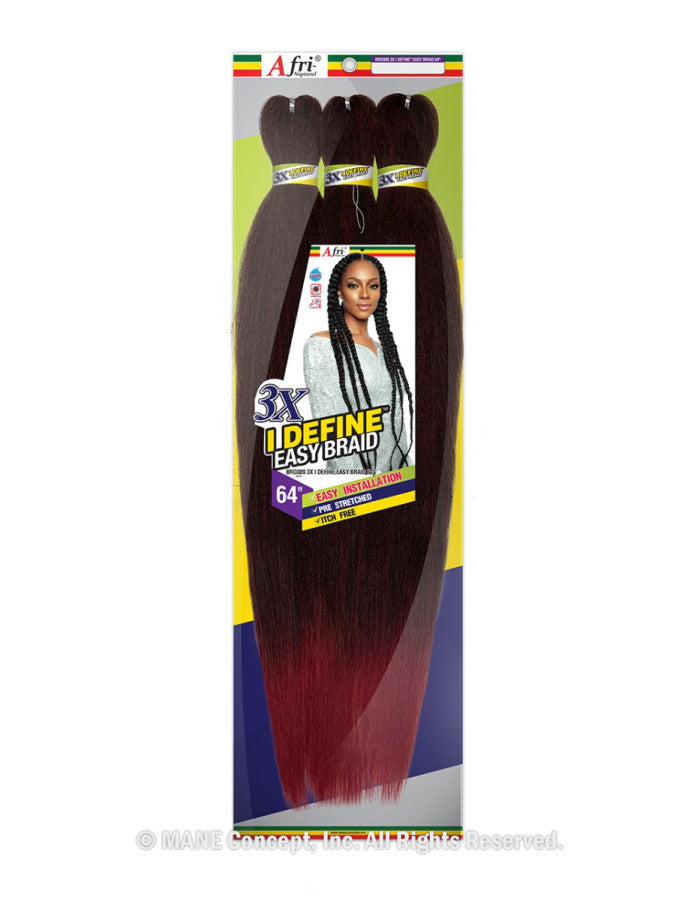 Mane Concept Afri Naptural 3x I Define Easy Pre-Stretched Braid 64" BRD309