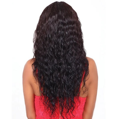 Black Divine Hand-Tied Lace Wig Wet N Wave Style Long - Elevate Styles
