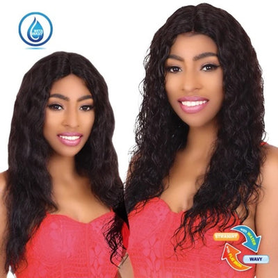 Black Divine Hand-Tied Lace Wig Wet N Wave Style Long - Elevate Styles
