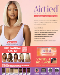 Thumbnail for Outre Airtied Human Hair Blend Vanish HD+ Lace Front Wig HHB-Natural Yaki 12 - Elevate Styles
