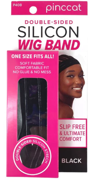 Pincat Double Sided Silicone Wig Band Black P408 - Elevate Styles
