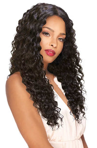 Thumbnail for Sensual Frontal Lace Wig 180% Density, Pre plucked hair line baby hair Natural Beach Curl 24