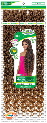 Thumbnail for Beshe Crochet Braid Pre-Looped 5x Pack Goddess Locs Braid C530.GODL - Elevate Styles