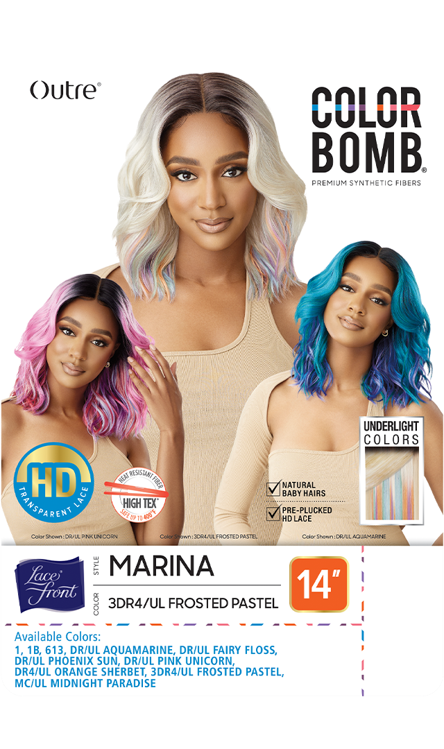 Outre Color Bomb HD Lace Front Wig Marina 14 - Elevate Styles