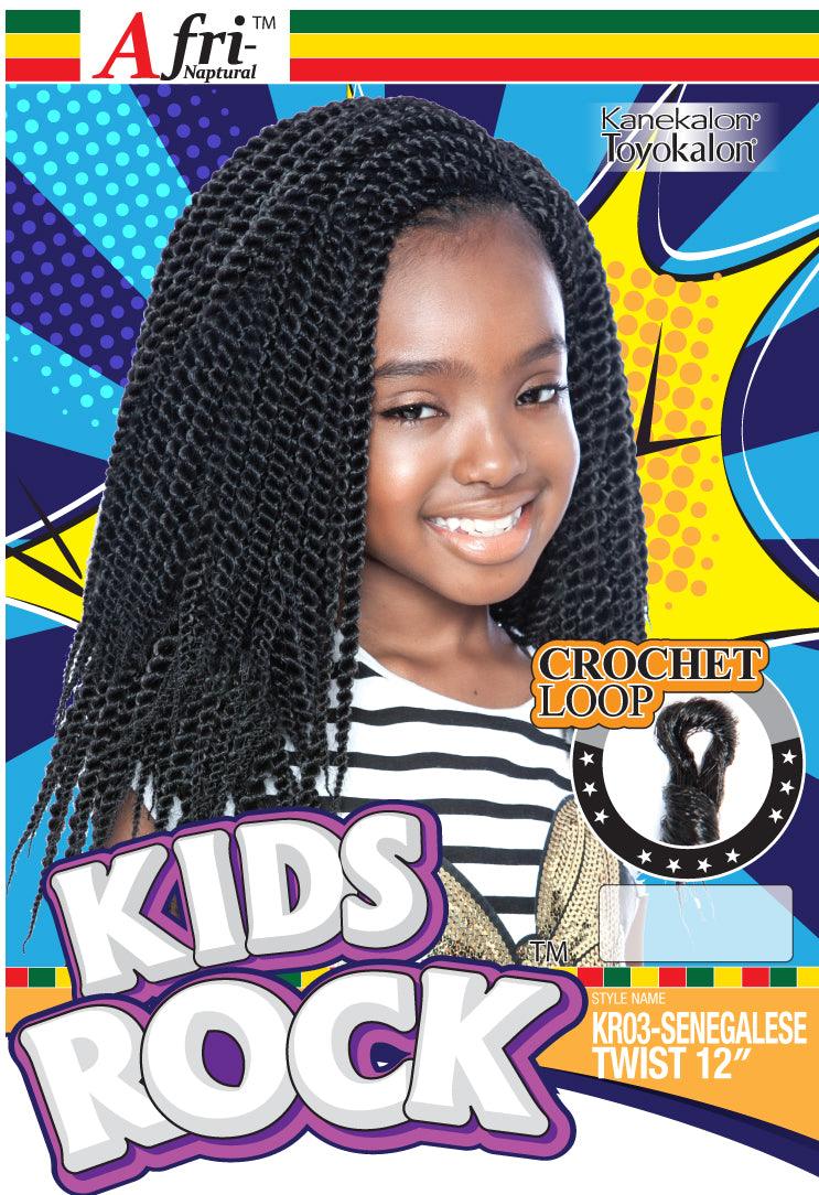 Afri Naptural Synthetic Kids Crochet Braid Kids Rock Senegalese Twist 12" KR03 - Elevate Styles