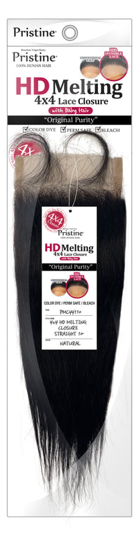 Thumbnail for Mane Concept Pristine HD Melting 4x4 Lace Closure Straight PMC44214 - Elevate Styles