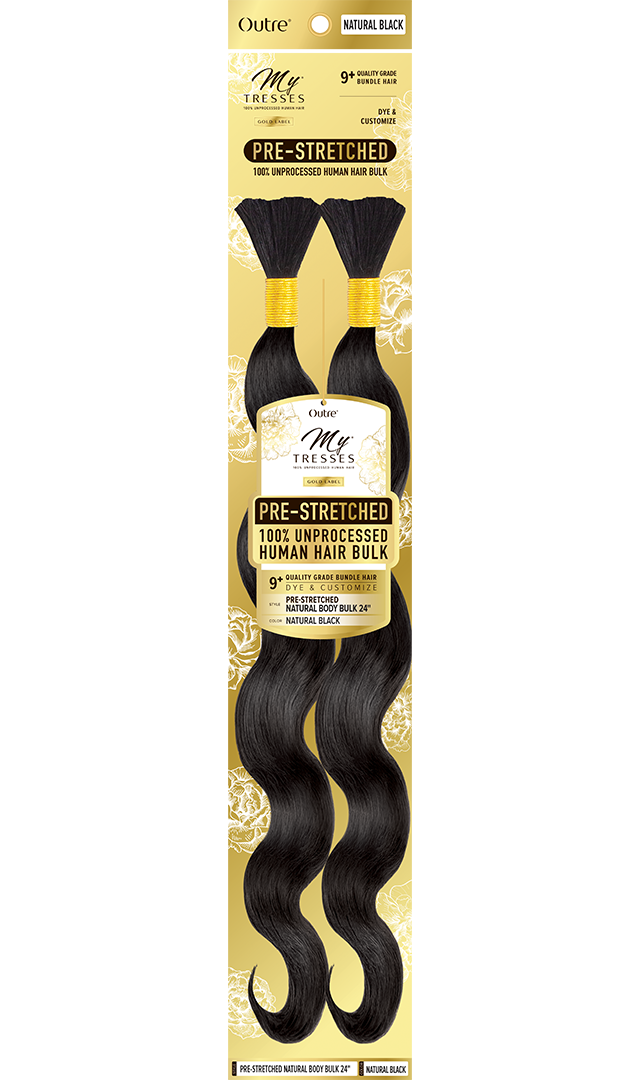 Outre Mytresses Gold 100% Unprocessed Human Hair Pre-Stretched Natural Body Bulk - Elevate Styles