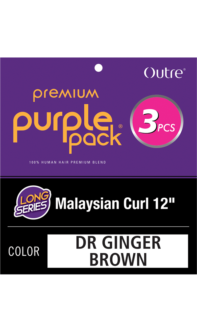 Outre Premium Purple Pack 3 Pieces Long Series Malaysian Curl 12" - Elevate Styles