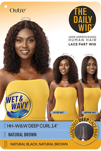 Thumbnail for Outre The Daily Wig 100% Human Hair Wet N Wavy - Deep Curl 14