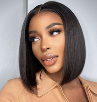 Thumbnail for Beshe 100% Brazilian Human Hair Deep Part Lace Front Wig Bob Wig HBR-LLDP10 - Elevate Styles