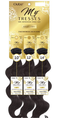 Thumbnail for Outre MyTresses Gold Label 100% Unprocessed Humain Hair 3 Pieces Bundle Natural Body - Elevate Styles