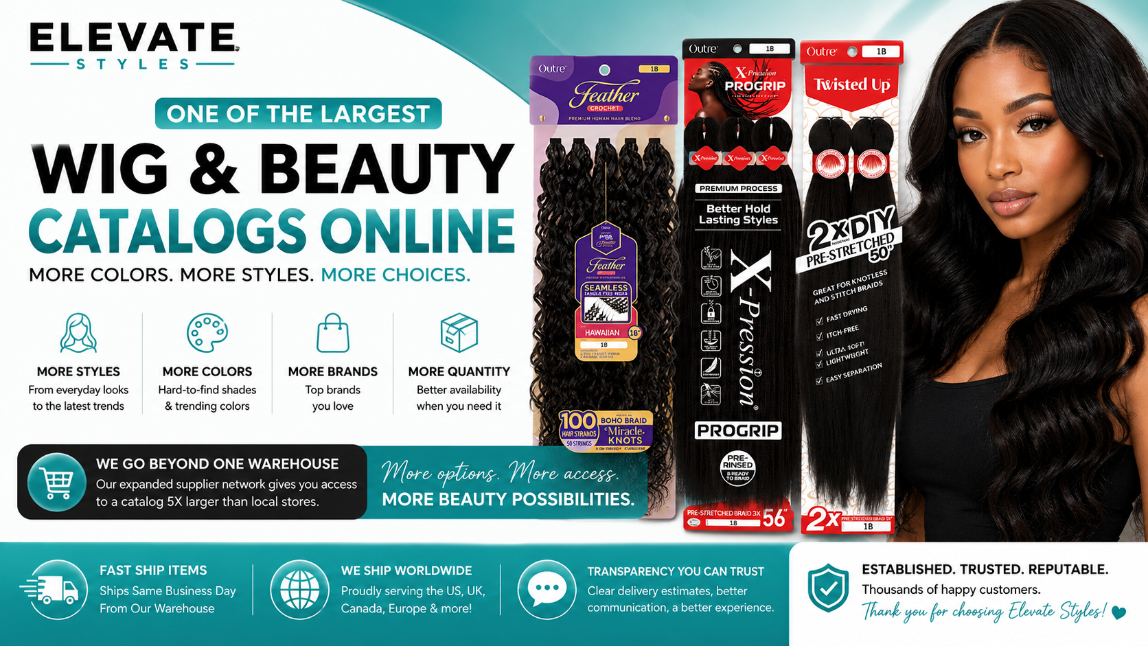 Why Elevate Styles Offers One of the Largest Wig and Beauty Catalogs Online