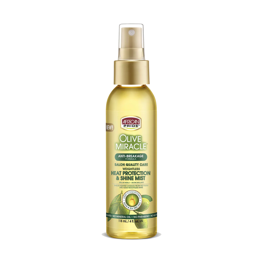 African Pride Olive Miracle Weightless Heat Protection & Shine Mist 4 oz