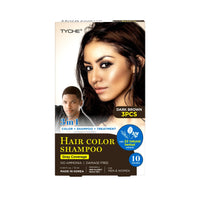 Thumbnail for Tyche 3-in-1 Hair Color Shampoo – Dark Brown HLSM03 - Elevate Styles