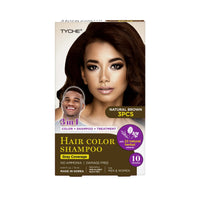 Thumbnail for Tyche 3-in-1 Hair Color Shampoo – Natural Brown HLSM04 - Elevate Styles