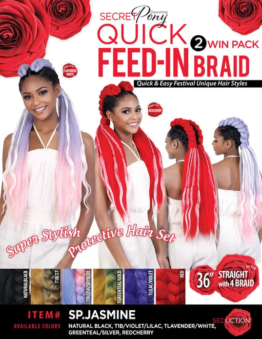 Seduction 2x Secret Pony Quick Feed-In Braid SP.JASMINE - Elevate Styles