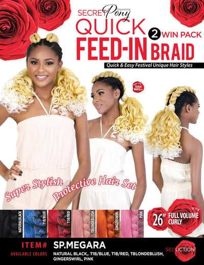 Seduction 2x Secret Pony Quick Feed-In Braid SP.MEGARA - Elevate Styles

