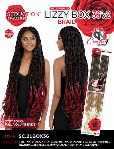 Seduction Signature Crochet Braid 2x Lizzy Box Braid 36"  SC.2LBOX36 - Elevate Styles
