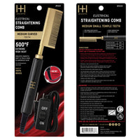 Thumbnail for Hot & Hotter Electrical Straightening Comb Medium Curved Teeth #5531 - Elevate Styles
