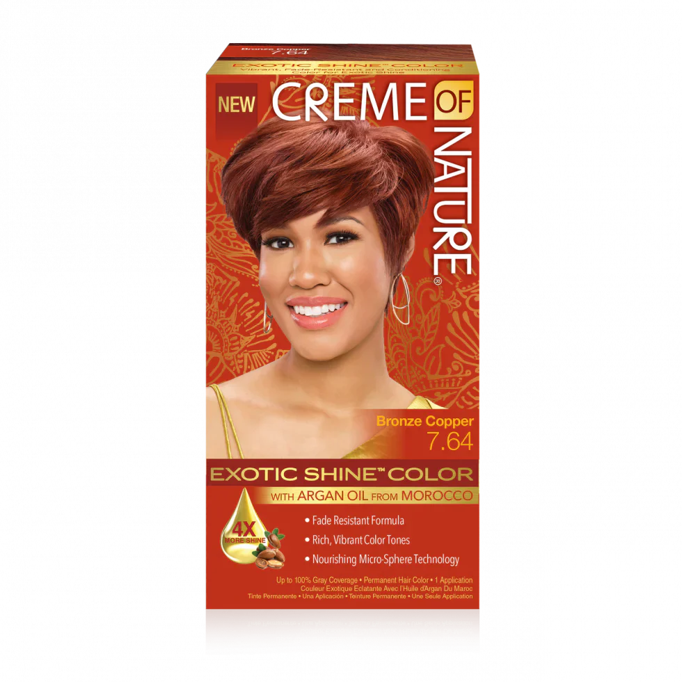 Creme of Nature Exotic Shine Color with Argan Oil Bronze Copper 7.64