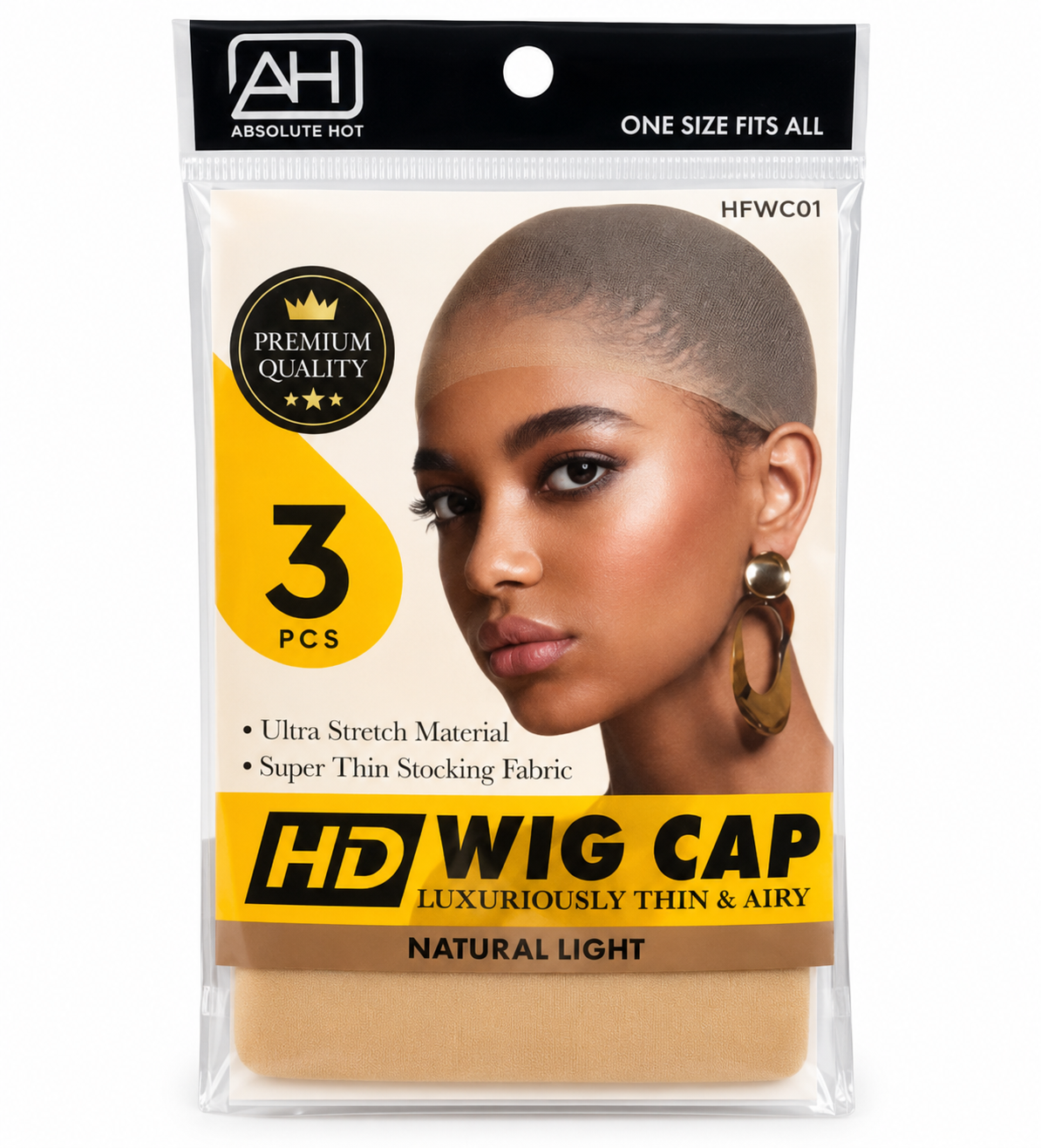 Absolute Hot HD Wig Cap 3-Piece – Natural Light HFWC01