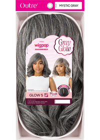 Thumbnail for Outre Wigpop Gray Glow Synthetic Full Wig Glow 5 QPOPGLO5