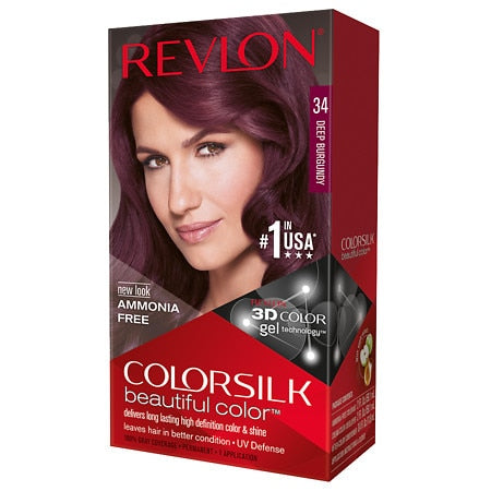 Revlon Colorsilk Beautiful Color – 34 Deep Burgundy – Ammonia-Free - Elevate Styles