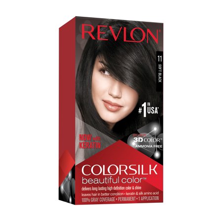 Revlon ColorSilk Soft Black #11 - Ammonia-Free Permanent Hair Color - Elevate Styles