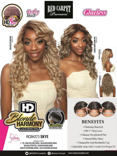 Mane Concept HD Blonde Harmony Lace Front Wig Skye RCBH273 - Elevate Styles