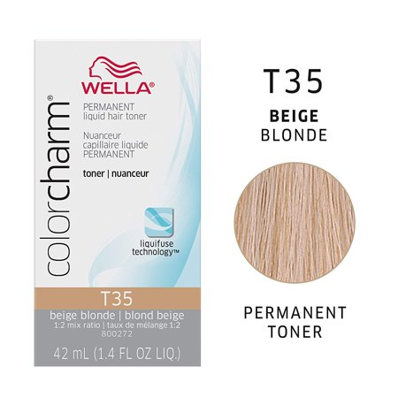 Wella Color Charm Permanent Liquid Toner – T35 Beige Blonde – 1.4 fl oz - Elevate Styles