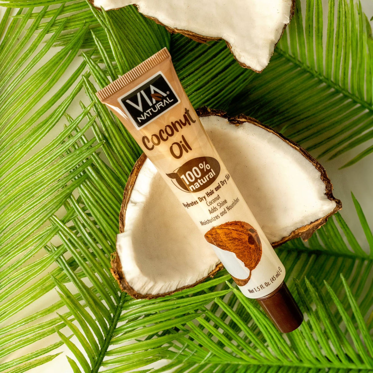 Via Natural 100% Natural Coconut Oil - 1.5 fl oz (45 mL)