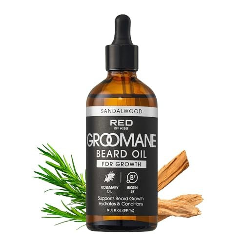 Red by Kiss Groomane Beard Oil – Sandalwood 3 Oz - Elevate Styles