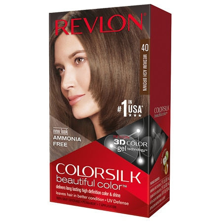 Revlon Colorsilk Beautiful Color – 40 Medium Ash Brown – Ammonia-Free - Elevate Styles